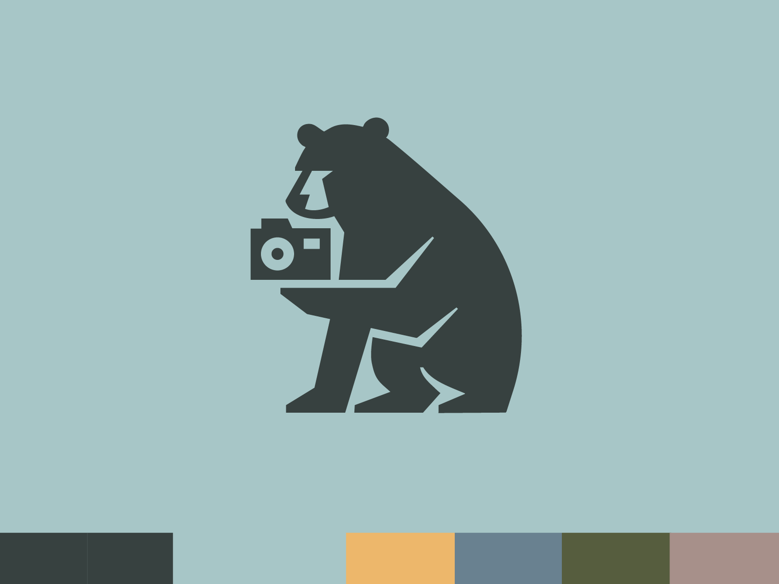 Bear Camera Logo | Golden Hour Branding Concept bear bear logo brand branding camera camera logo color palette event brand event branding graphic design icon illustration logo logo design logo designer