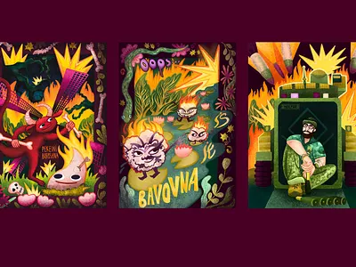 Halloween posters - Illustrated poster series adobe illustration adobe photoshop art book art book illustration branding character drsign character illustration cover design cover illustration graphic design illustration mascot poster drsign poster illustration poster series procreate