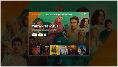 Streaming Service Concept app ui ux