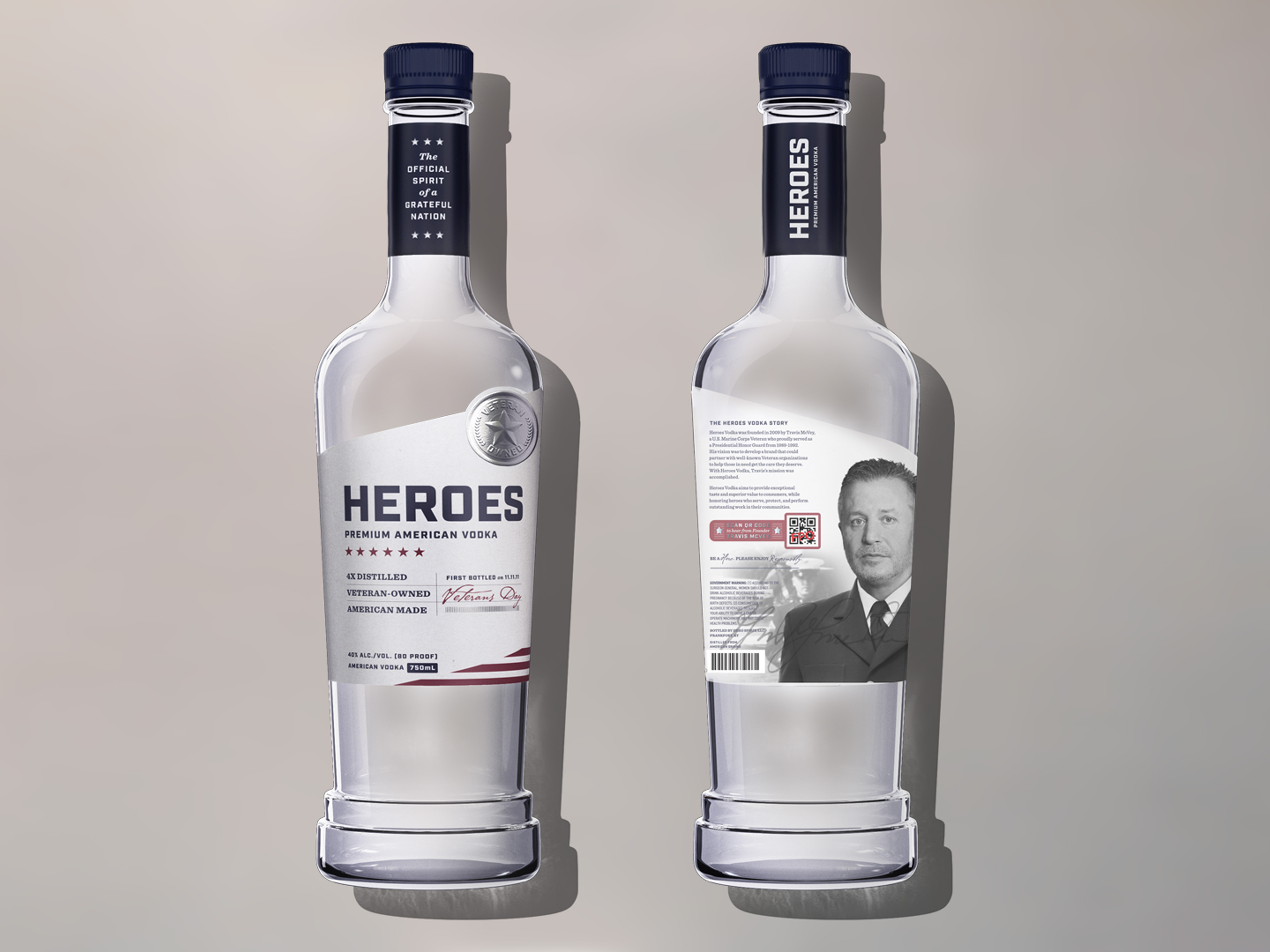 Heroes Vodka Packaging branding graphic design heroes label logo package design packaging rebrand rebranding vodka