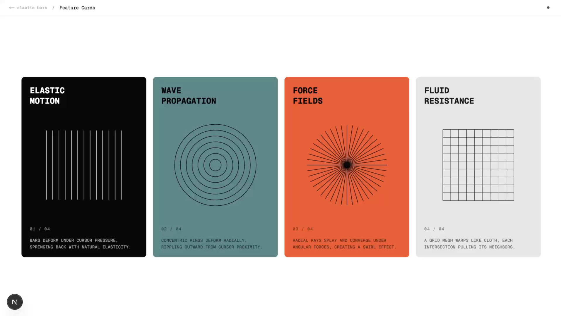 Physical line effect cards