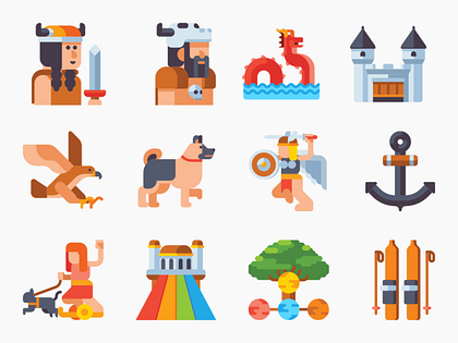 Noresemen Vector Icons