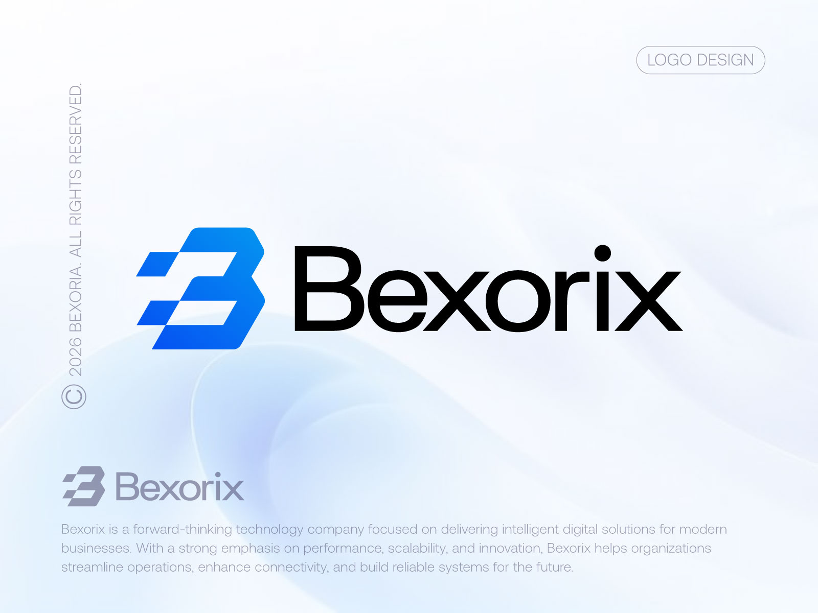 Bexorix - Modern Technology Company Logo b letter logo b logo brand identity branding design icon identity letter logo logo logo design logo designer logo mark logodesign logos logotype tech brand identity tech company tech logo technologies