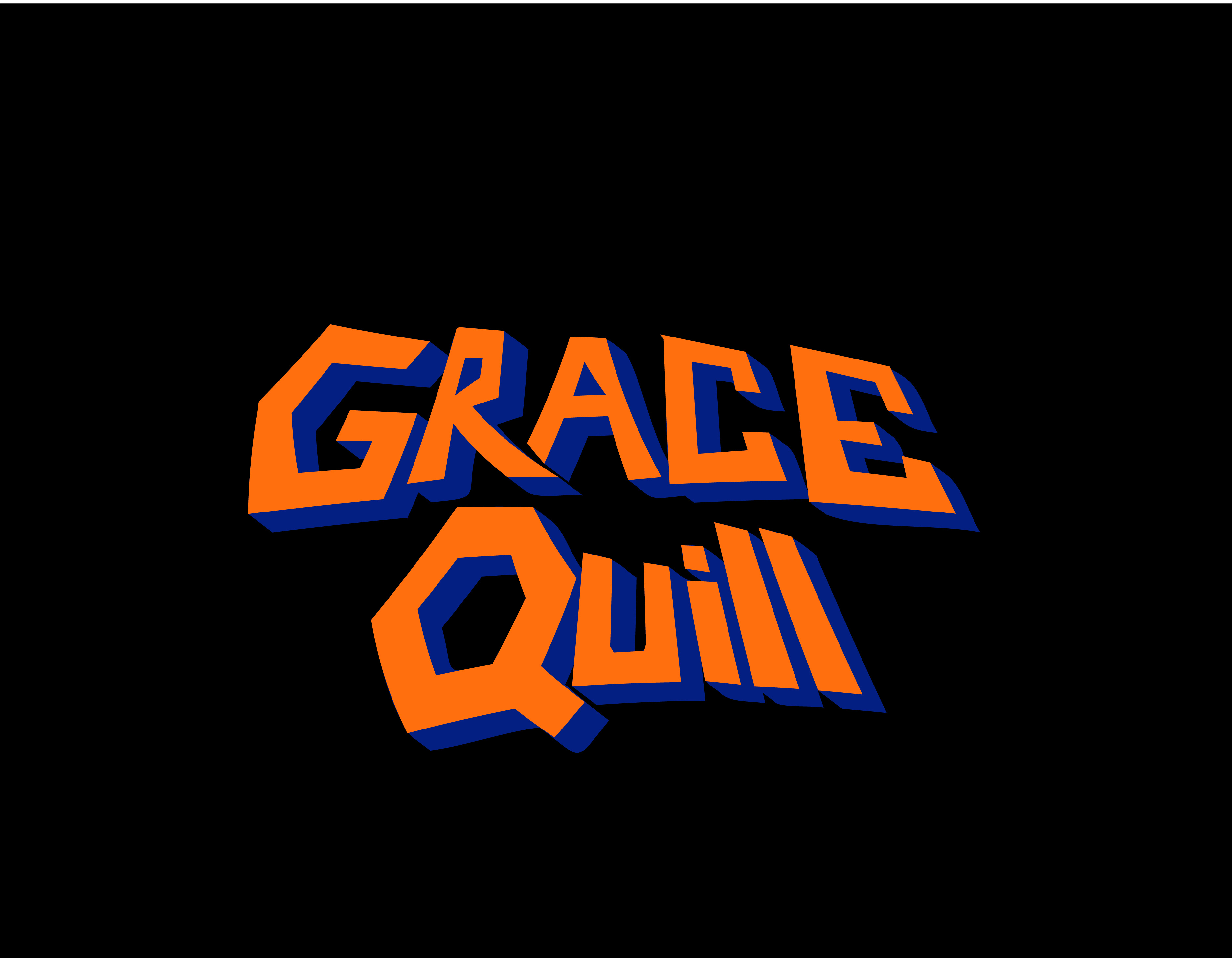Custom typography text effect.