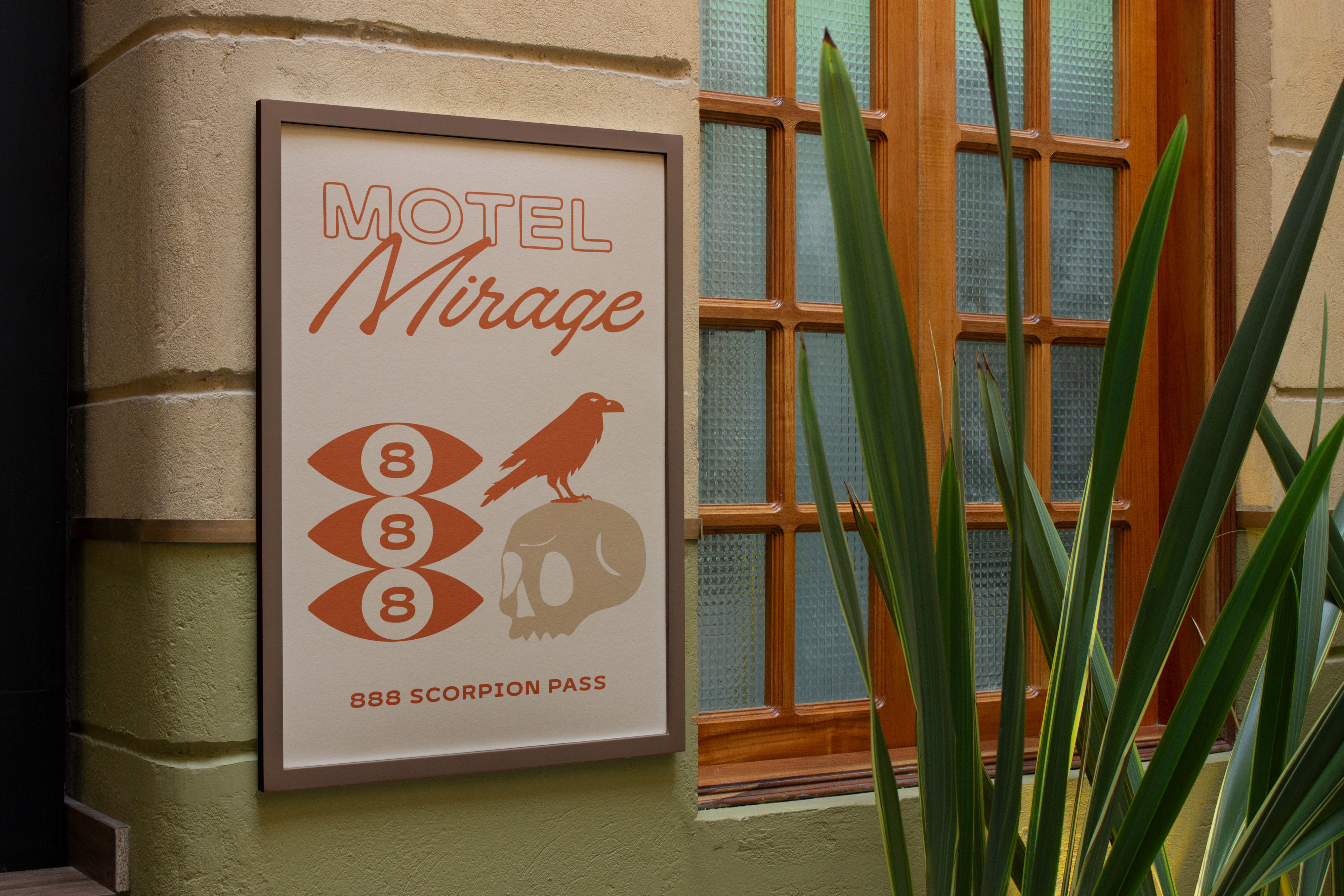 "Motel Mirage" Wayfinding & Ephemera Design