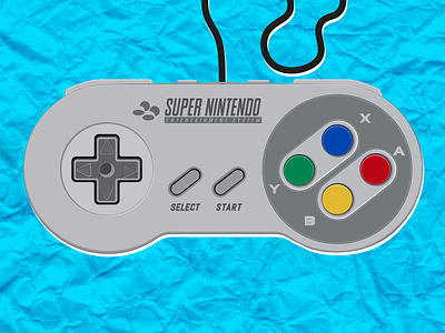 Super Nintendo Entertainment System (SNES) Controller Vector adobe illustrator art design digital graphic graphic design illustration illustrator nintendo snes super nes super nintendo vector vector art videogame