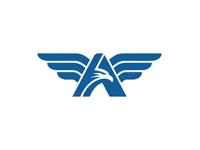 Aviation Letter A Logo Design animal aviation aviator bird club eagle falcon flight fly flying freedom hawk illustration initial a letter a logo mascot symbol team vector logo wings