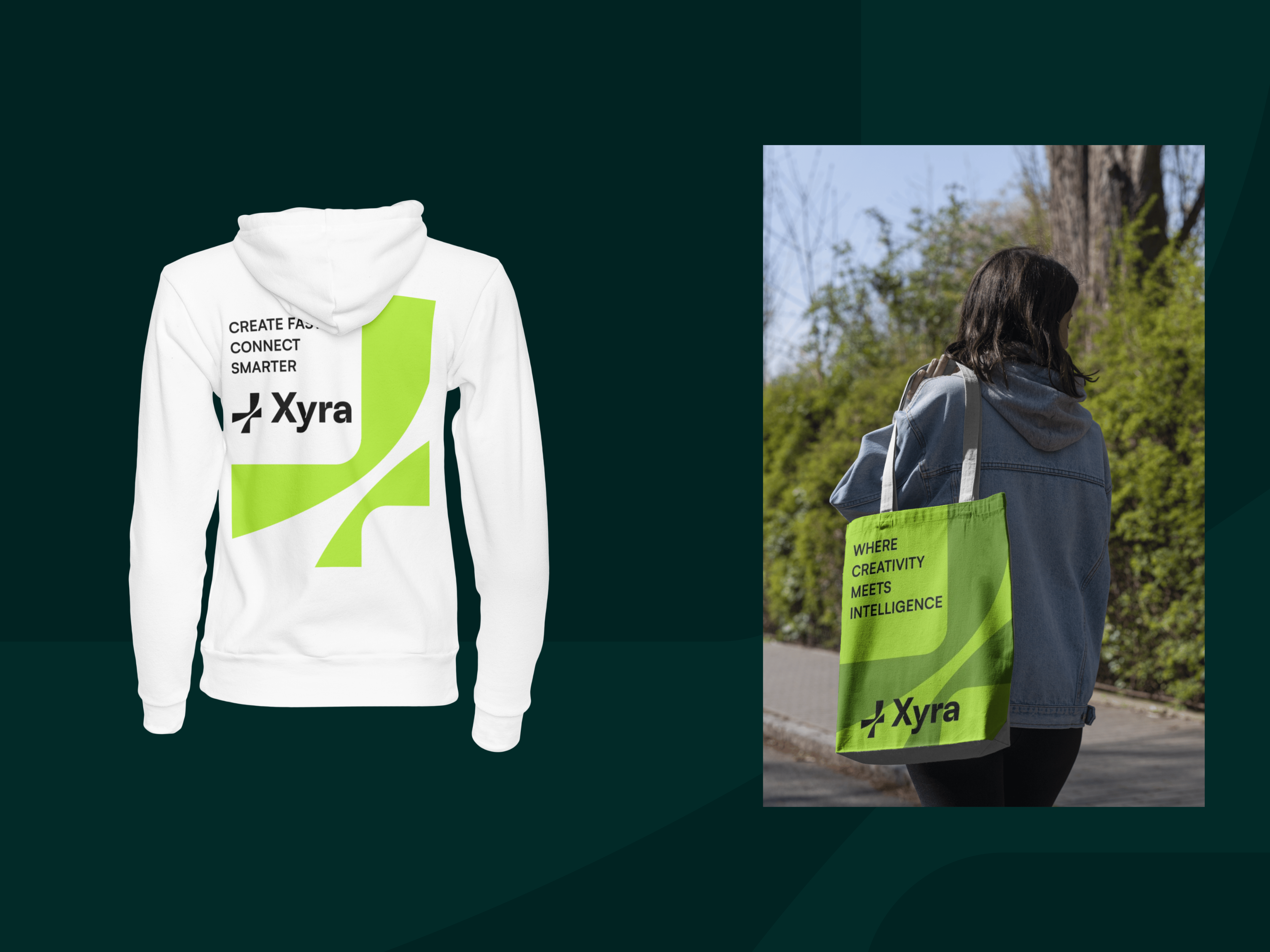 Xyra Futuristic AI Creative Brand Identity ai brandidentity branding creative futuristic graphic design logo logodesign minimal mockup modern startup tech technology uidesign uiux visualidentity web webdesign