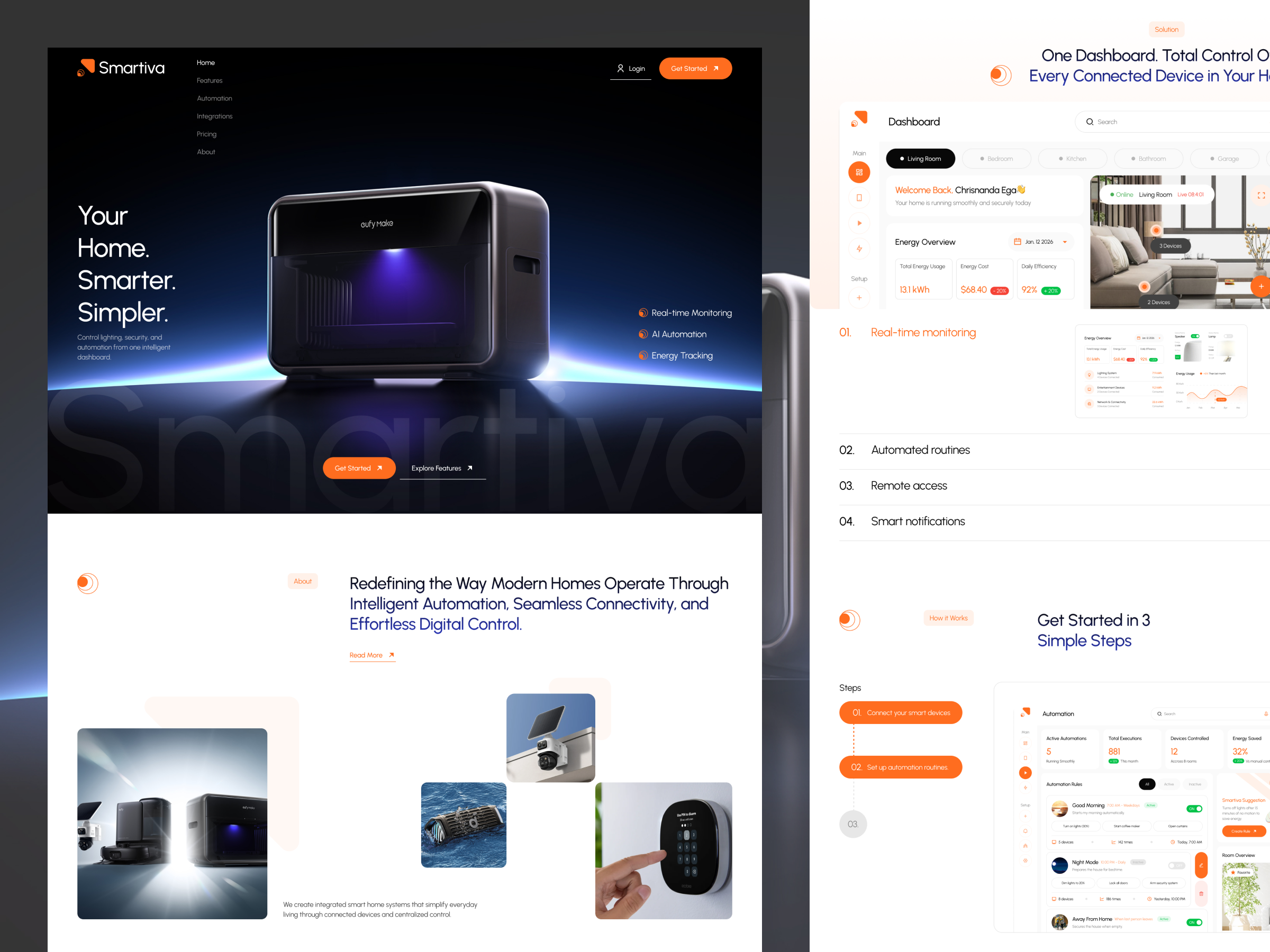 Example of Company Profile Website Full UI Design