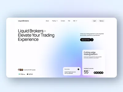 Fintech Trading Platform Landing Page UI betting blockchain clean ui crypto crypto app design crypto ui dashboard ui finance fintech futuristic landing page ui meta minimal ui product design saas landing page startup ui trading trading app design web app ui web3
