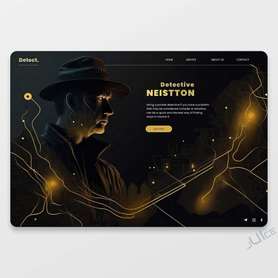 Detective services Landing page concept design detective figma illustration interface service ui uidesign ux