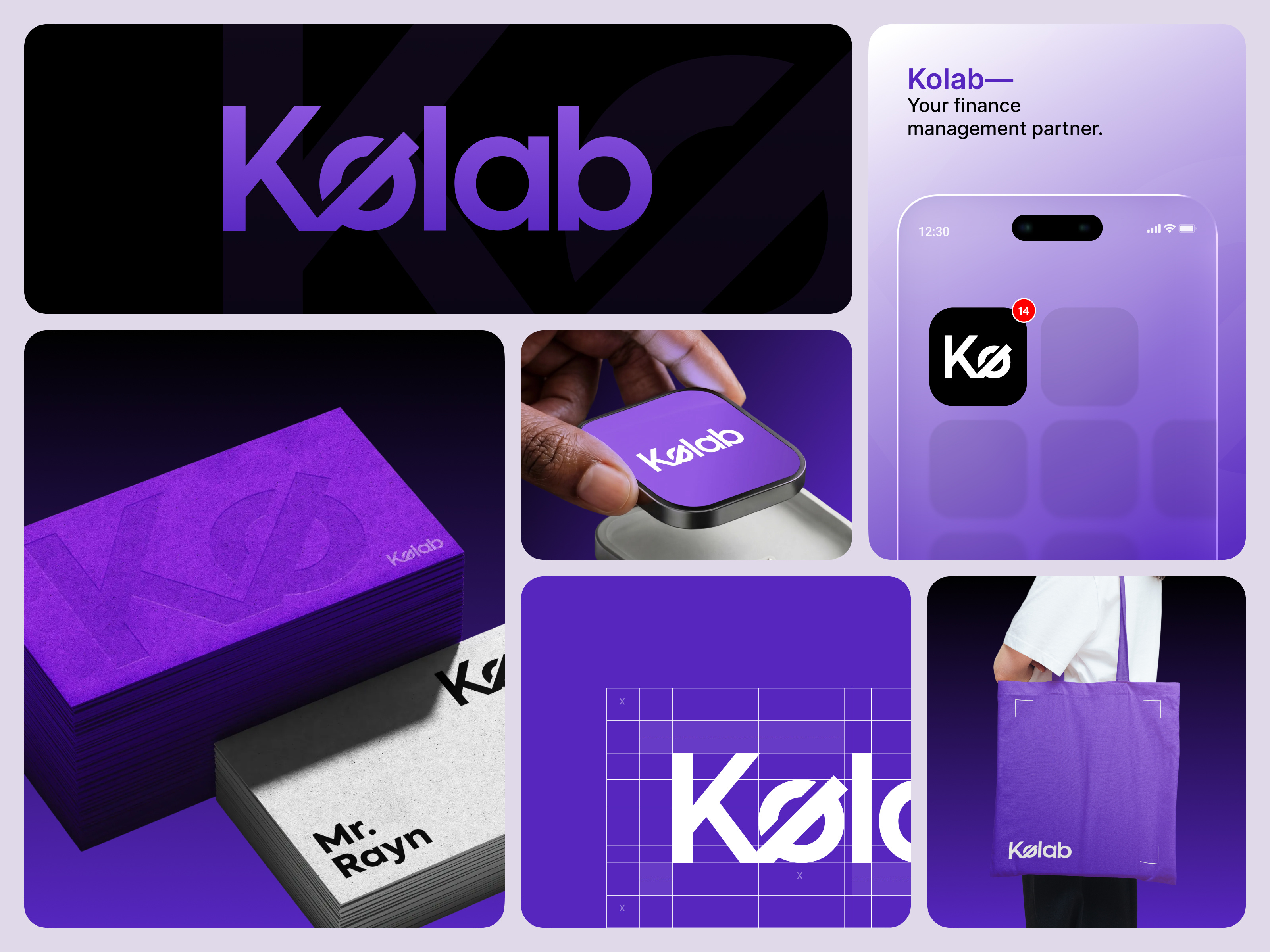 Kolab Logo & Branding app design brand design brand ui branding business card finance fintech logo logo brand logo design mobile design modern print design technology typography wordmark