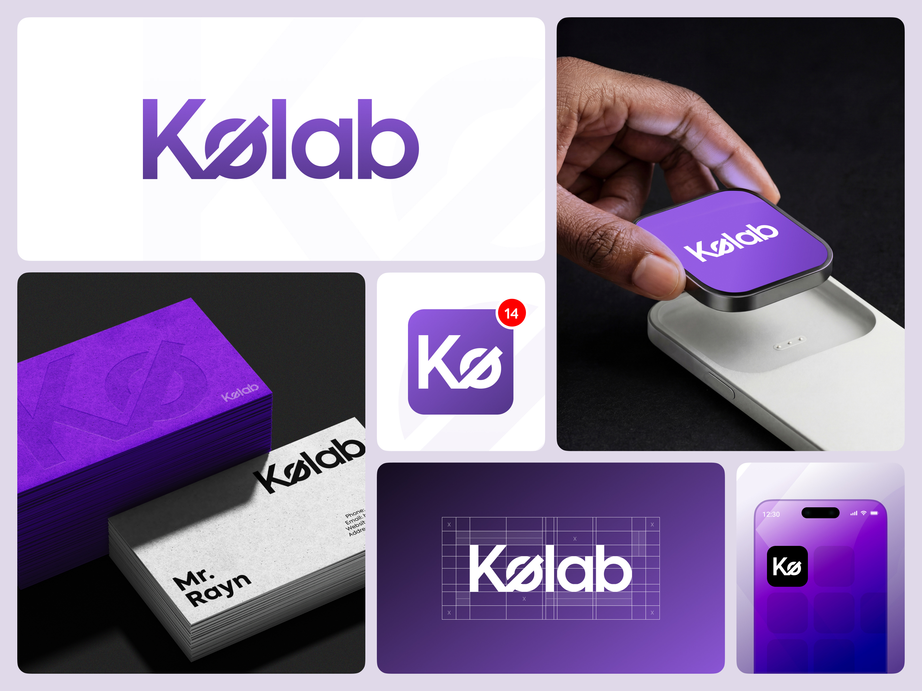 Kolab Logo & Branding app design brand design brand ui branding business card finance fintech logo logo brand logo design mobile design modern print design technology typography wordmark
