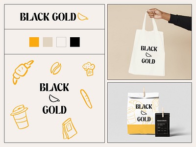 Coffee Branding Practice black gold branding coffee design graphic design logo typography vector