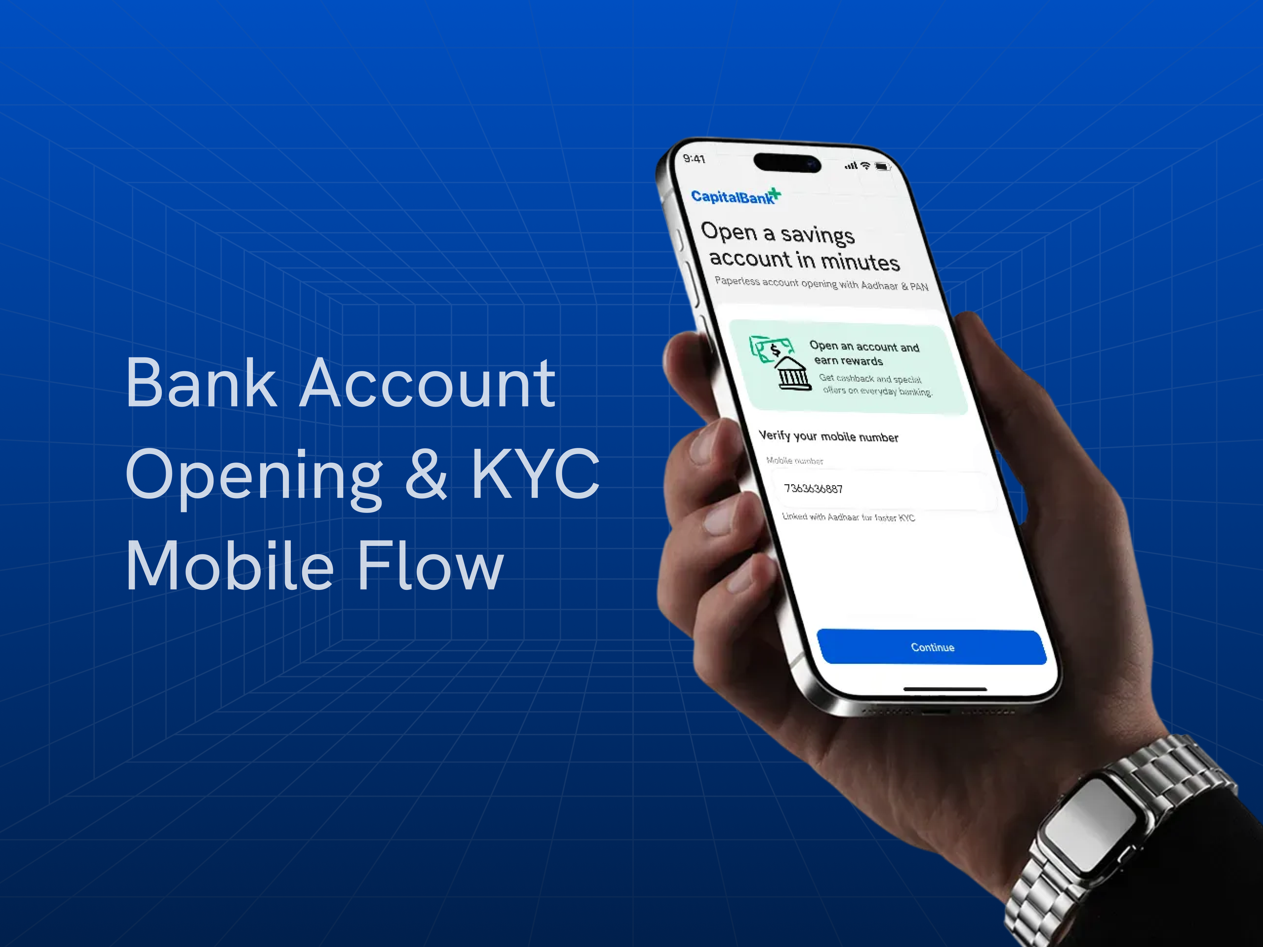 Bank Account Opening & KYC Flow account opening flow bank account banking digitalbanking financeapp fintech kyc kyc flow design mobile mobilebanking moderndesign money transfer netbanking seamless signupflow ui uiux ux