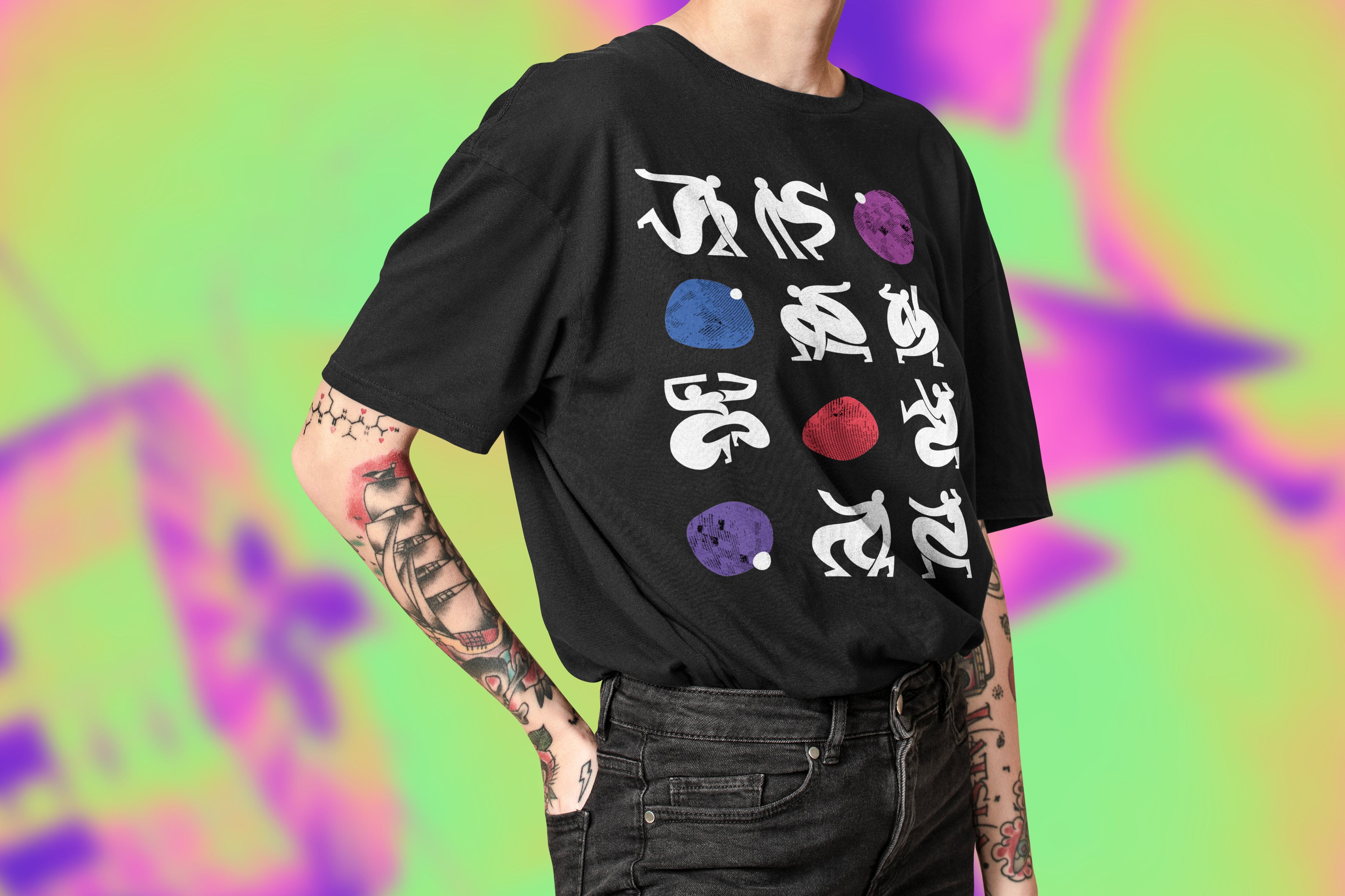 Shirts with weird humanoids design graphic design t shirt tshirt