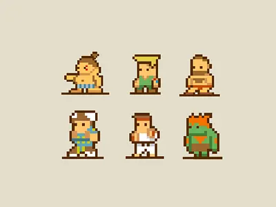 street fighter characters pixel art pixel art street fighter characters