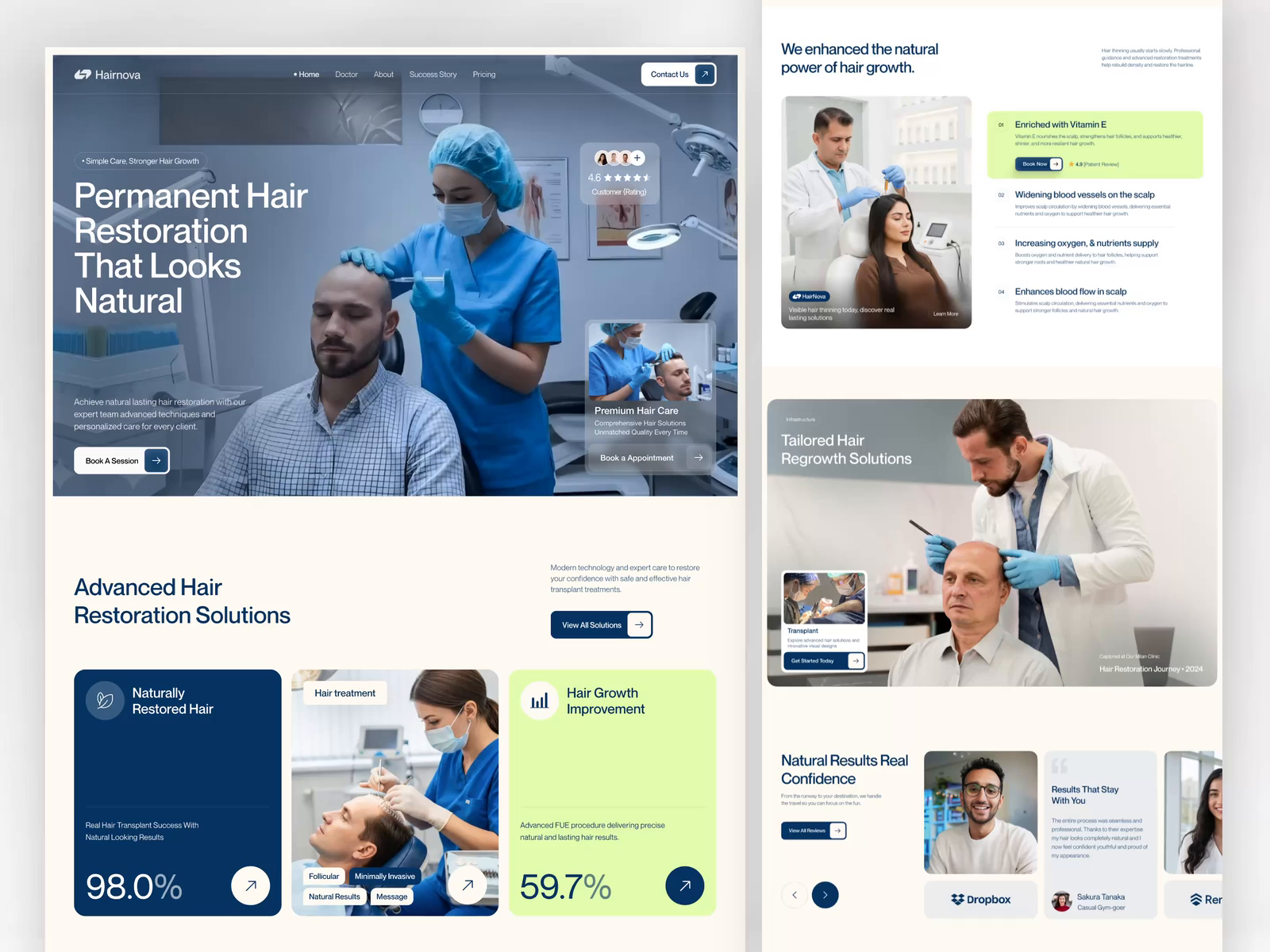 Example of Website UI Design Concept (6 Subpages)