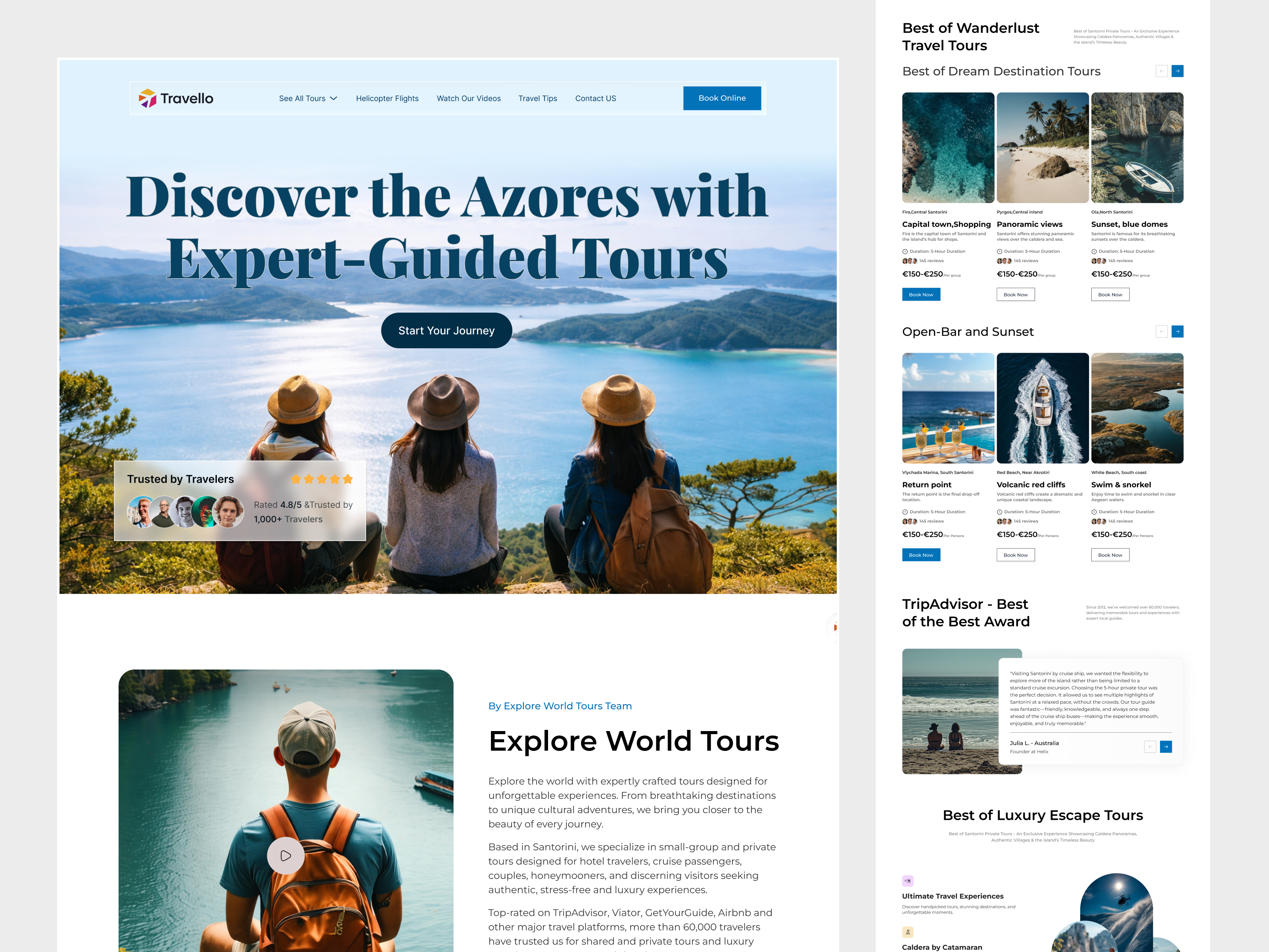 Travel Booking Website UI/UX Design booking interface product saas service startup travel ui ux web website