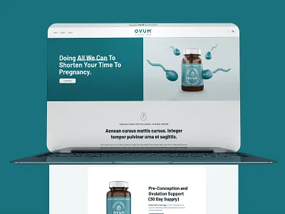 Fertility supplements website built on Shopify e commerce fertility shopify ui web design