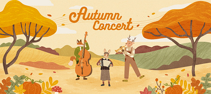 Autumn Concert Keycaps –Desk Mat Illustration