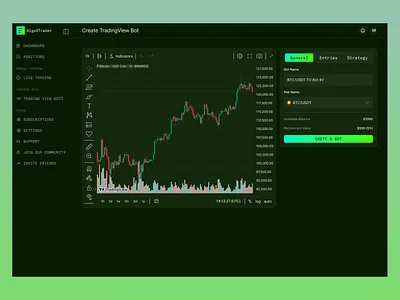 AlgoXTrader- automated Trading Web App crypto dashboard crypto trading web design crypto trading website cryptocurrency trading web app ui ux