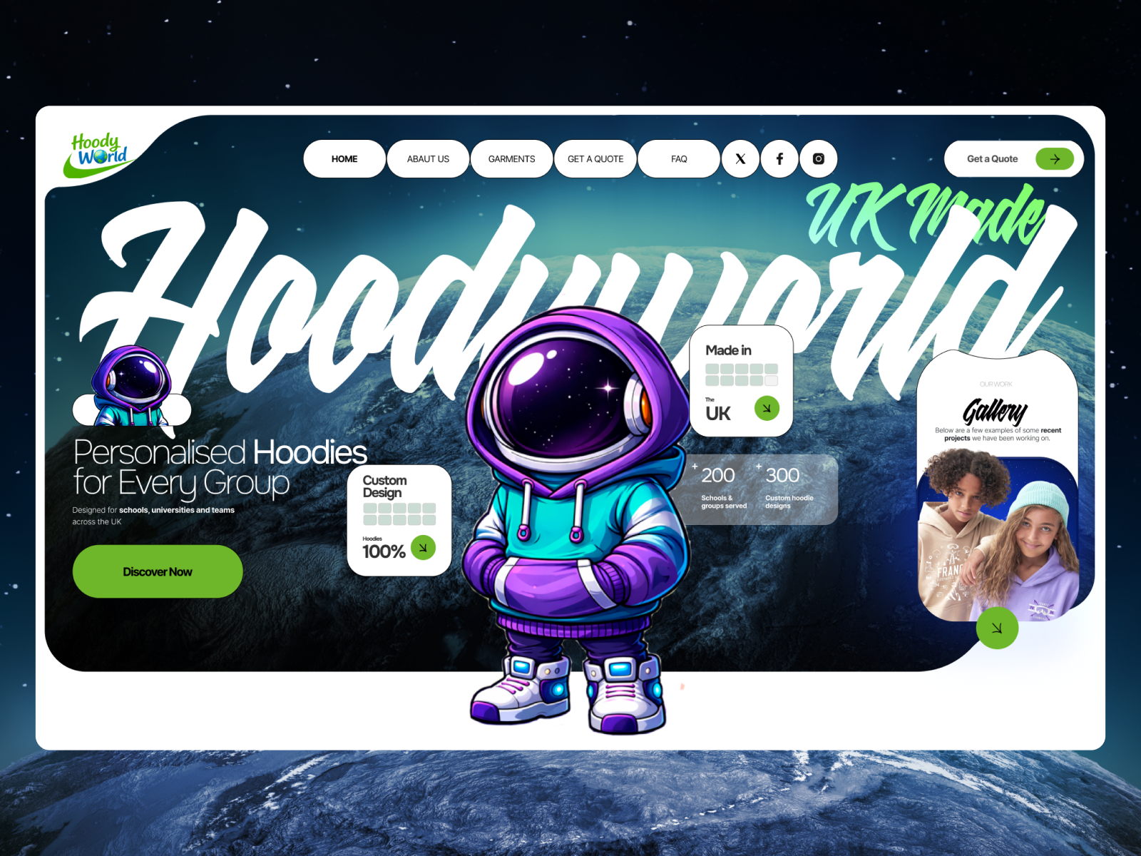 Hoodyworld — Custom Apparel Platform apparelwebsite branding clothingbrand conversiondesign customapparel customclothing ecommerce figma interfacedesign landingpage modernui streetweardesign uidesign uxdesign webdesign websitedesign
