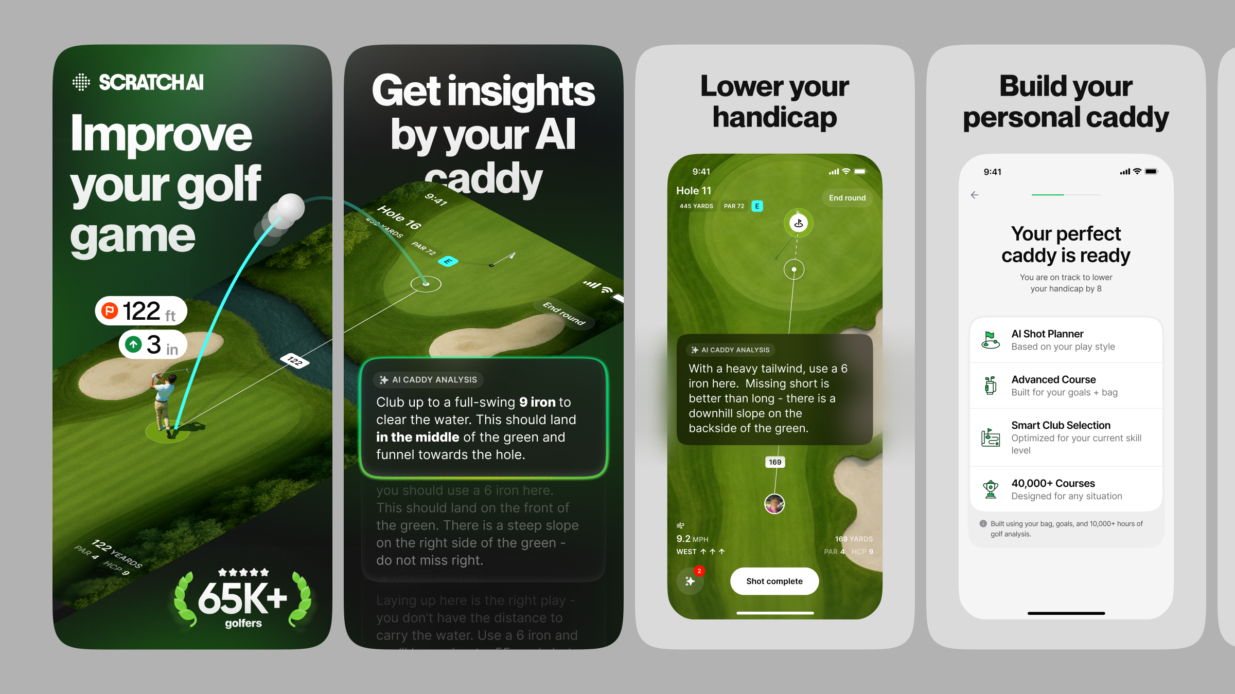 App Store Screenshots | AI Caddy: Scratch AI app design app marketing app screenshots app store app store creative app store design app store listing app store optimization app store preview app store screenshots app store visuals aso conversion optimization google play mobile app design mobile app marketing mobile ui product design screenshot design ui design