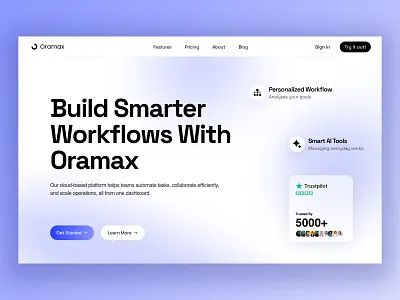 Oramax – SaaS Landing Page b2b clean landingpage modern modernui rixlab saas saasdesign startup startupdesign ux webdesign websitedesign