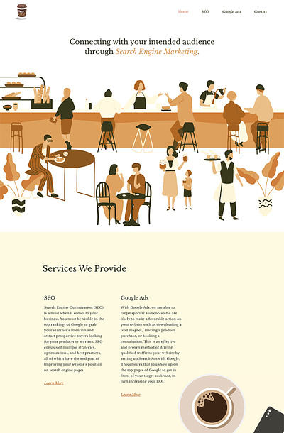 SEO Cafe Website Design branding graphic design ui ux web design
