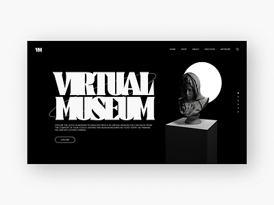 Virtual 3D Museum Landing Page art branding design graphic ui web design web ui