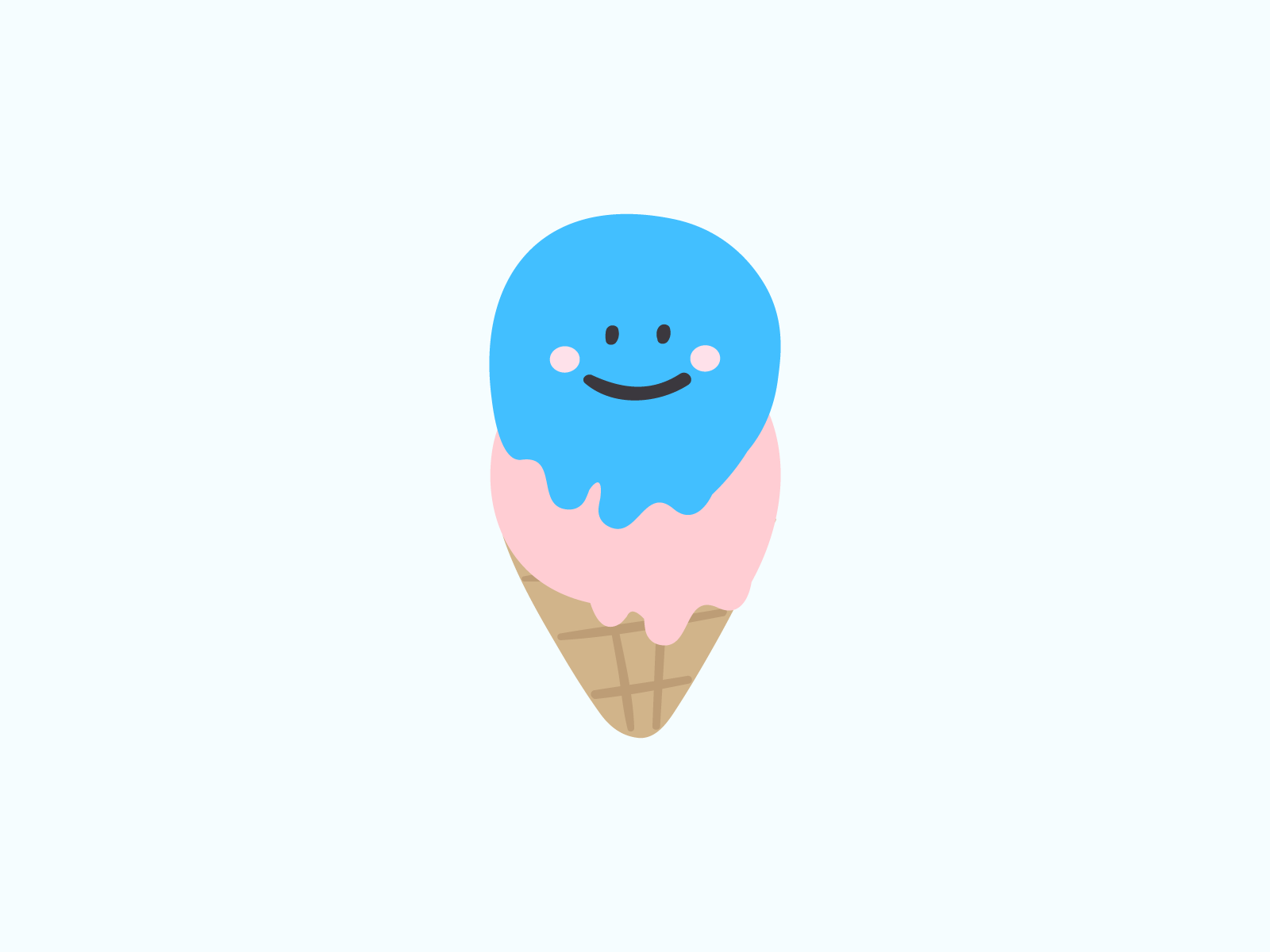 Ice cream branding character cute design fast food flat food fun graphic design ice cream icon illustration kid logo mark mascot symbol tasty
