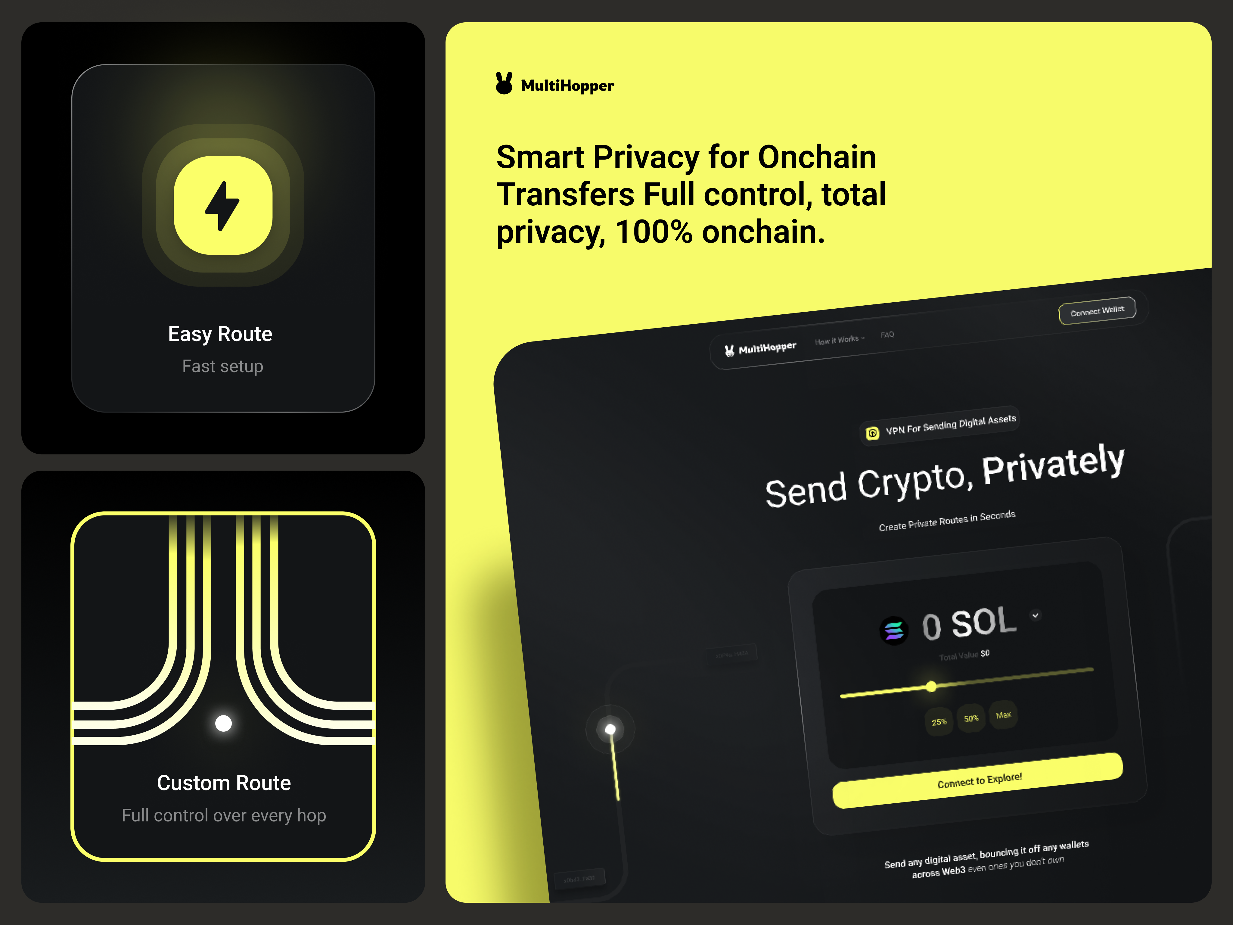 MultiHopper crypto finance saas startup ui