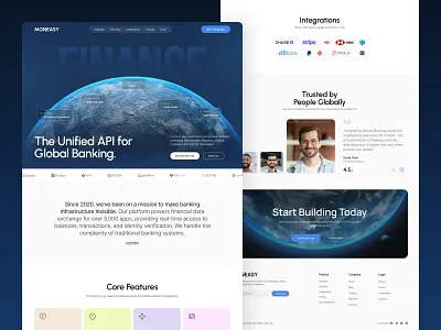 Website for Secure Banking Integration banking banking integration banking software website finance finance landing page finance website fintech landing page redesign saas secure ui ux web web design webflow website
