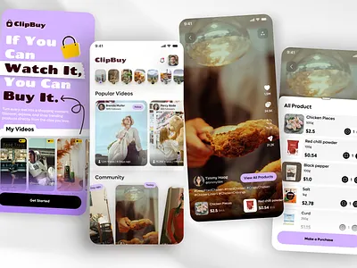 ClipBuy: Shopping That Feels Like Social Media 🛍️ app design clip buy design dribble ecommerce app mobile design product design social social commerce ui ui design user design user experience ux uxdesign