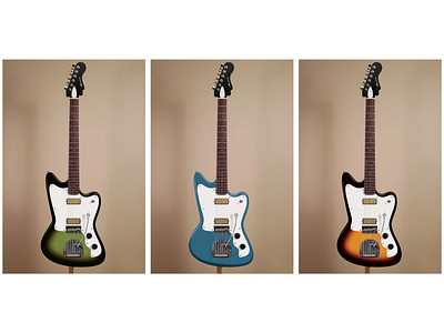 Harmony Guitar Renders 3d design electric guitar guitar harmony hobby instrument luthier modification music offset redesign refinish render retro