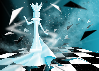 Queen in Chess character design design graphic design illustration vector vector illustration vetor art