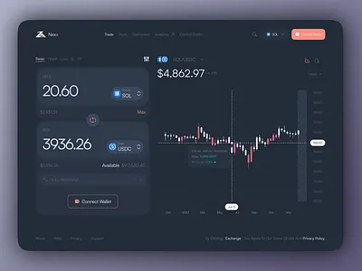 Swap Page for Crypto Wallet exchange platform financial app swap swap platform wallet web app web design