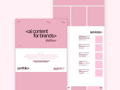 AI Content Platform — Prototype app design clean design digital design grid system interface design landing page layout design minimal ui minimalism modern design product design structure typography ui design ui ux ux web layout website white space wireframe