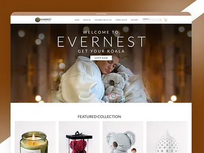 Evernest — Sleep Wellness & Boutique Lifestyle Design figma design landing page design web design web development