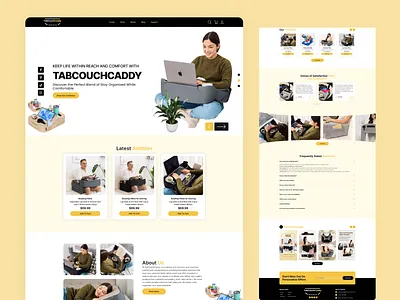 TabCouchCaddy — Modern Product Innovation UI Design figma design landing page design web design web development