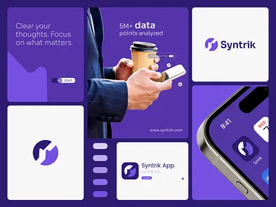 Syntrik – The Architecture of Cognitive Clarity brand mark branding creative design graphic design identity illustration logo logo design logomark logotype minimalist minimalist logo modern design symbol design