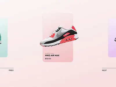 Carousel with progress animations carousel codepen color interface shoe slider ui web website