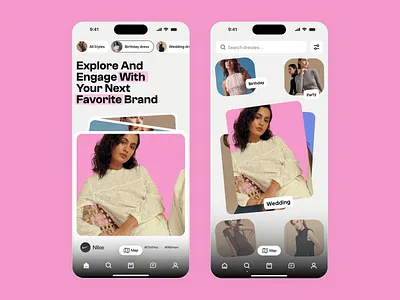 Outfit Rental – E-commerce fashion App app design app development b2b clothing clothing dress rental e commerce app design e commerce shopify ecommerce app fashion app feature page marketplace app mobile app mobile app designer mobile ui online shopping product design rental app shopping shopping cart ux design