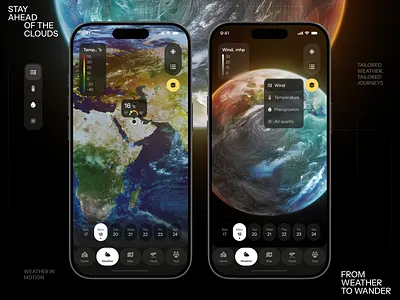 Weather Forecast Mobile App UI – WanderWeather app app interface app interfaces forecast icon mobile app design mobile dashboard mobile menu mobile ui modern app ui phenomenon studio product design travel app travel dashboard travel icon travel planning ui design weather app weather app icon weather forecast weather gif