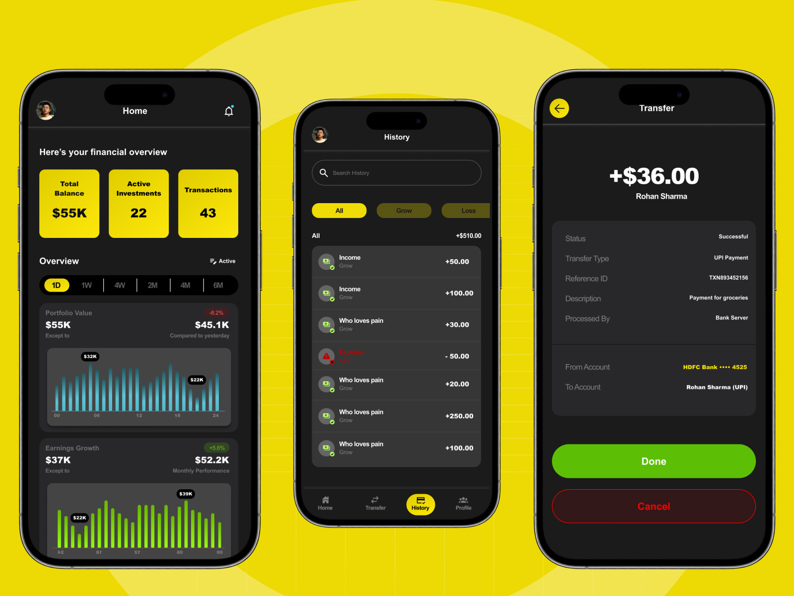 Finance Dashboard Mobile App UI | Apptechies