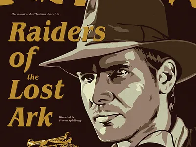 Raiders of the Lost Ark (poster detail) illustration indiana jones movie portait poster