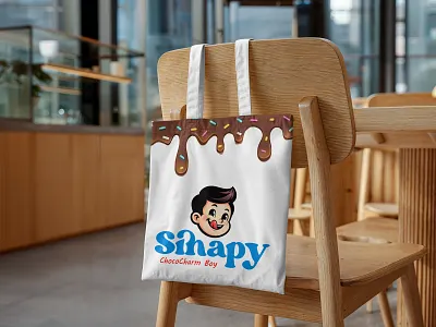 Sinapy | Chocolate Brand Logo boy brand identity brand logo branding choco chocolate logo food food brand food logo funny icon logo logo branding modern playful branding sweet logo typography yummy