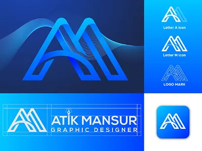 Atik Mansur Logo Design am logo design branding branding design graphic design logo logo branding logo branding design logo design logo identity logo pr logo presentation logo presentation mockup logo presentation template