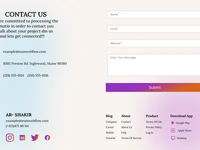 VividBridge: Reflects the vibrant gradient contact page 28of100 app branding dailyui28 dailyuichallenge design graphic design typography ui ux vector